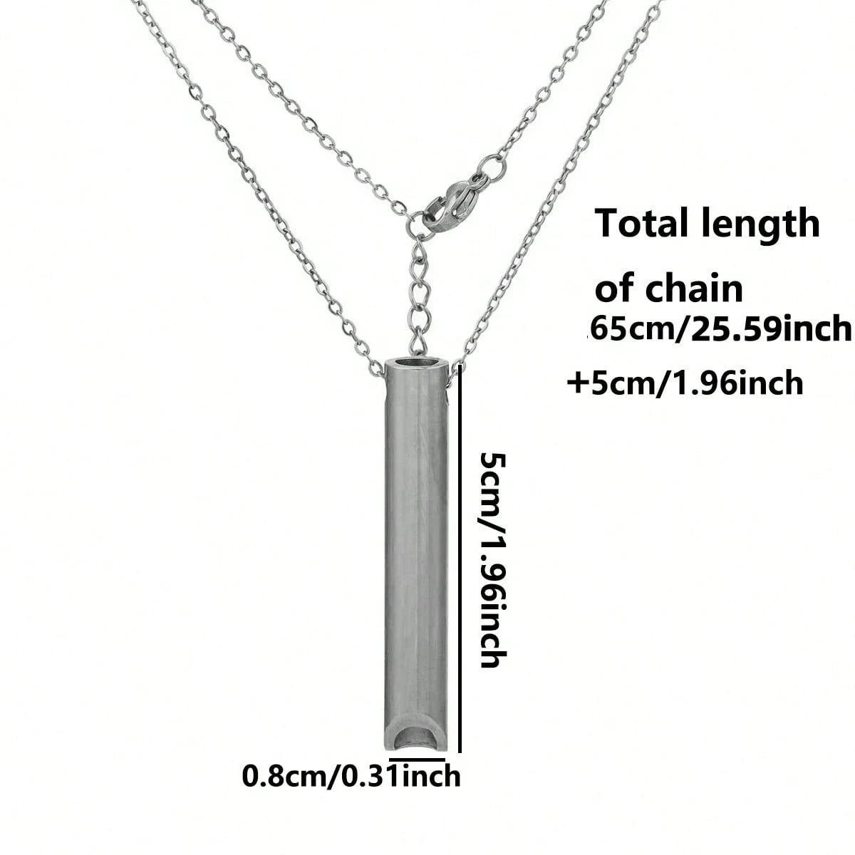 2pcs Stainless Steel Breathing Necklace, Relieve Anxiety, Meditation Jewelry With Quiet Breathing Tool, Suitable For Daily Wear, Also A Perfect Gift For Women