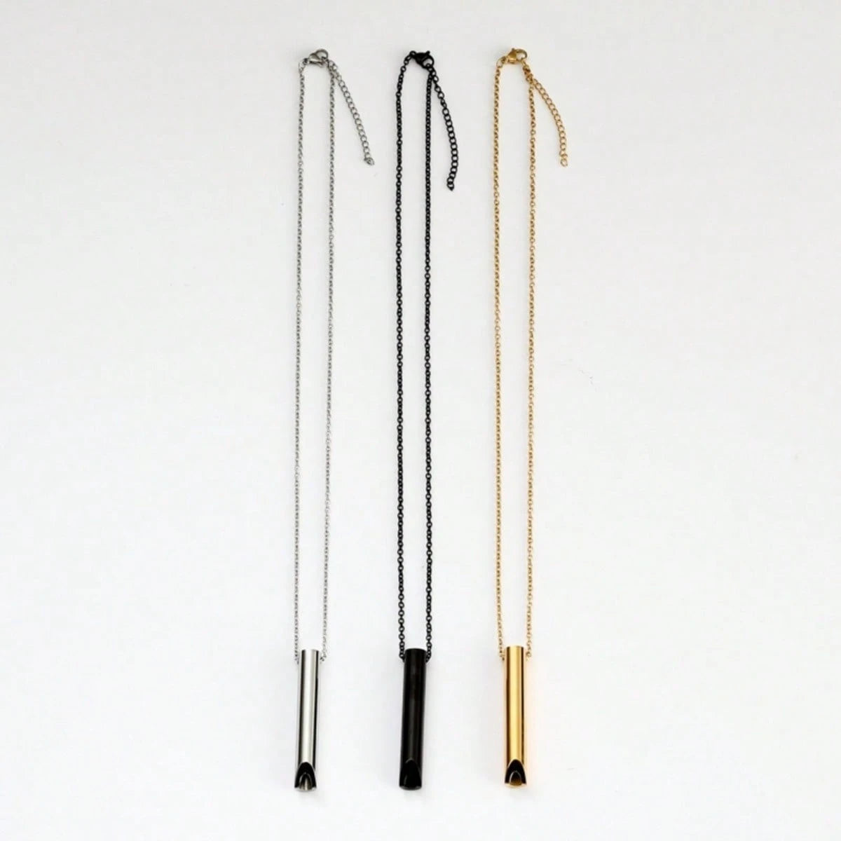 2pcs Stainless Steel Breathing Necklace, Relieve Anxiety, Meditation Jewelry With Quiet Breathing Tool, Suitable For Daily Wear, Also A Perfect Gift For Women