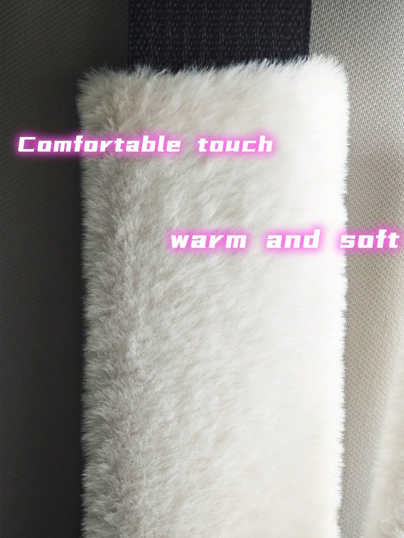 2pcs Winter Warm Short Plush Shoulder Protection, Warm And Anti Strangulation Seat Belt Protective Cover,Car Accessories