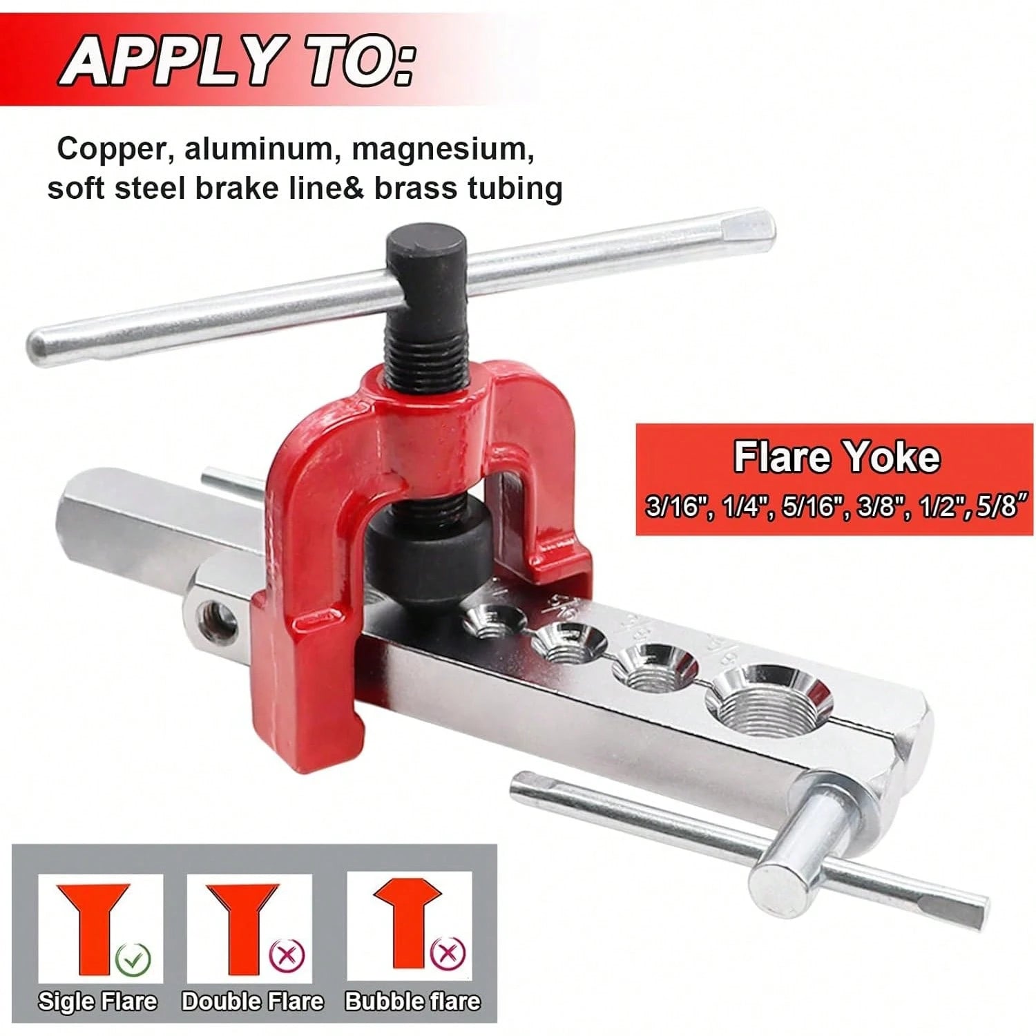 3/16 Inch Brake Line Bender Flaring Tool Include 25FT Zinc-Plated Copper Coated Brake Bending Lines And Single Flare Cutter Repair Kit 16 Rust-Resistant Fitting 4 Nut