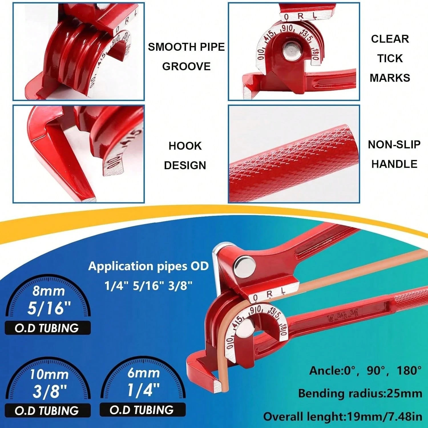 3/16 Inch Brake Line Bender Flaring Tool Include 25FT Zinc-Plated Copper Coated Brake Bending Lines And Single Flare Cutter Repair Kit 16 Rust-Resistant Fitting 4 Nut