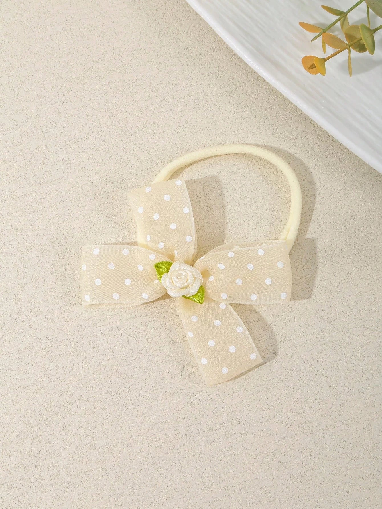3/6pcs Set New Polka Dot Mesh Handmade Bow Baby Headbands, Cute 3D Flower Bow Decor Infant Hair Accessories, Soft Comfortable Seamless Princess Headwear (Excluding Display Card)