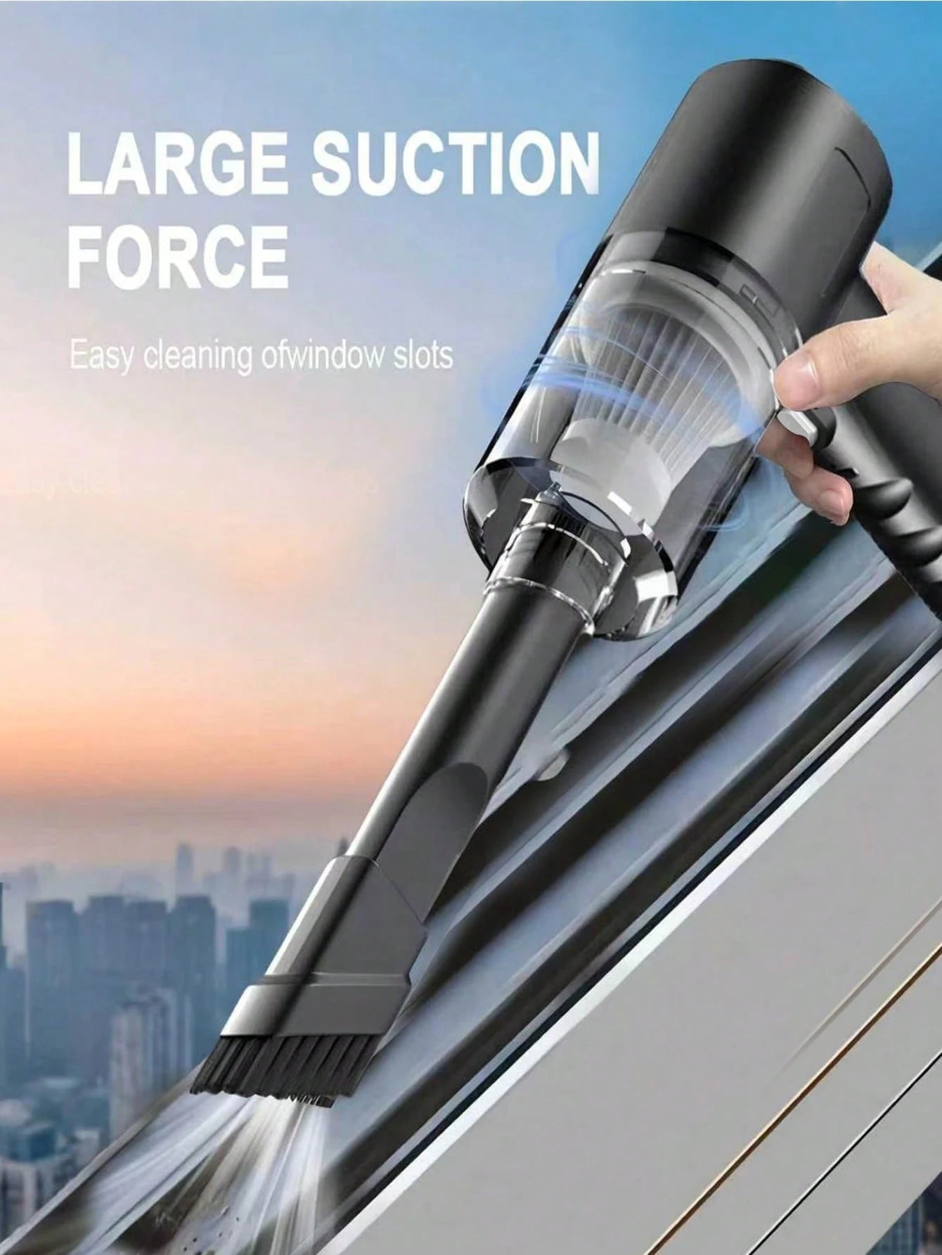 3-In-1 Handheld Vacuum Cleaner- 2000mAh, Fast Charging, Powerful Wet/Dry Suction For Car, Home And Pets, USB-C Charging, Washable Filter, Low Noise Air Purifier And Multi-Function Nozzle Set, Essenti