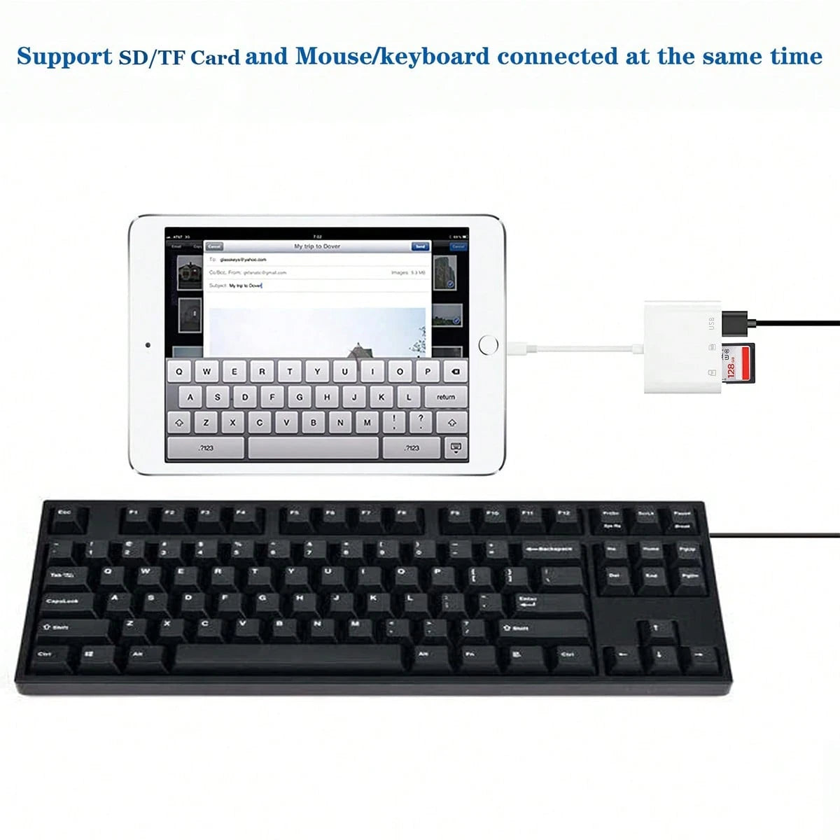 3-In-1 SD TF Micro SD Card Reader, USB-C/Lightning Adapter, High-Speed Data Transfer, Plug And Play, Compatible With Camera/Phone/Laptop, Suitable For US/EU/UK/AU Standards