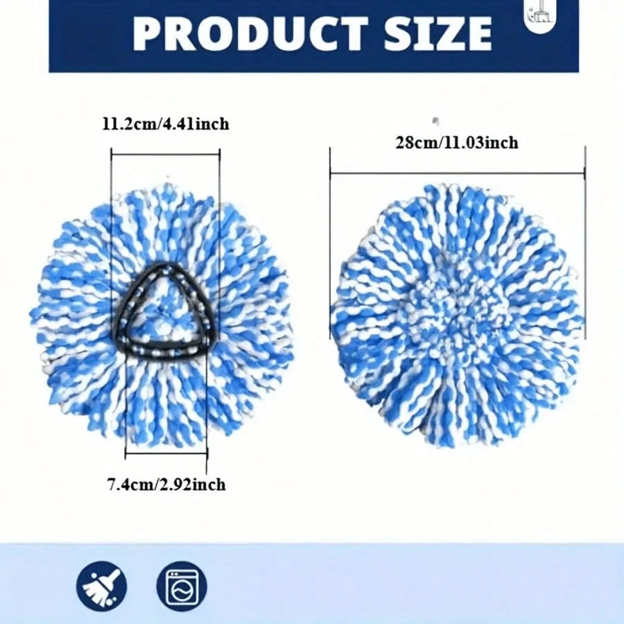 3 Pack Mop Replace Heads For O-Cedar Rinse Clean 2 Tank System, Spin Mop Replacement Head, Fluffy Microfiber O-Cedar Mop Refill Replace Head, Machine Washable, All Hard-Surfaced Floors Cleaning