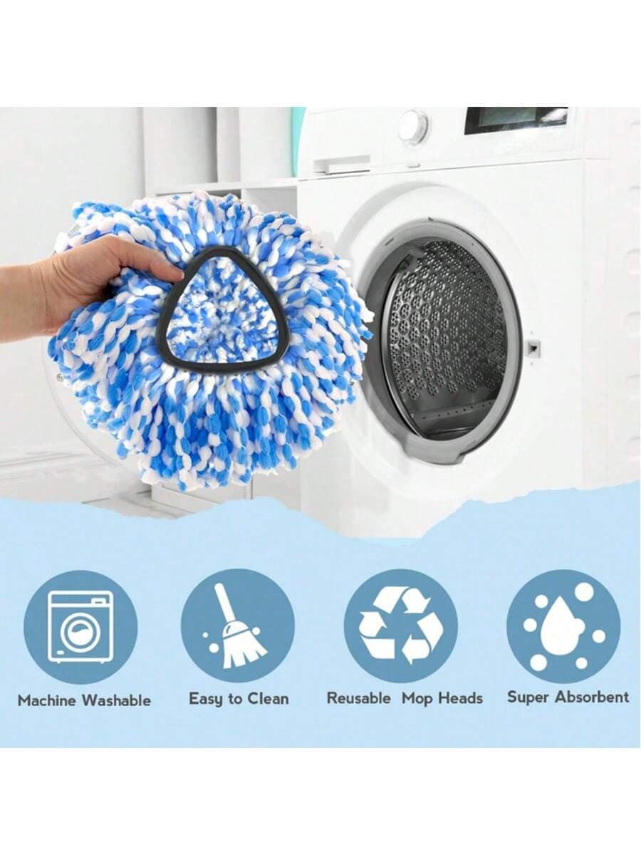 3 Pack Mop Replace Heads For O-Cedar Rinse Clean 2 Tank System, Spin Mop Replacement Head, Fluffy Microfiber O-Cedar Mop Refill Replace Head, Machine Washable, All Hard-Surfaced Floors Cleaning