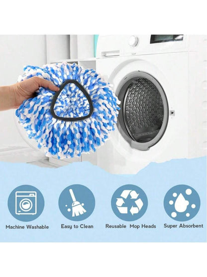 3 Pack Mop Replace Heads For O-Cedar Rinse Clean 2 Tank System, Spin Mop Replacement Head, Fluffy Microfiber O-Cedar Mop Refill Replace Head, Machine Washable, All Hard-Surfaced Floors Cleaning