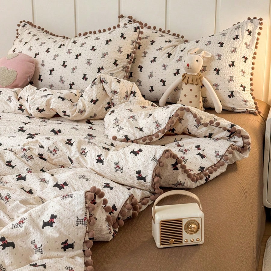 3 PiecesSpherical Korean Lace Bedding Set, Soft And Comfortable, Skin-Friendly And Delicate, Suitable For Bedroom, Guest Room, Student Dorm, Suitable For The Whole Family, 1 Flat Sheet + 2 Pillowcases
