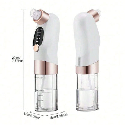 3-Speed Adjustable Blackhead Remover- Facial Blackhead Extractor Tool With 6 Suction Heads, Pore Vacuum Suction, USB Rechargeable, 400mAh Lithium Battery, Powerful Suction, Unisex