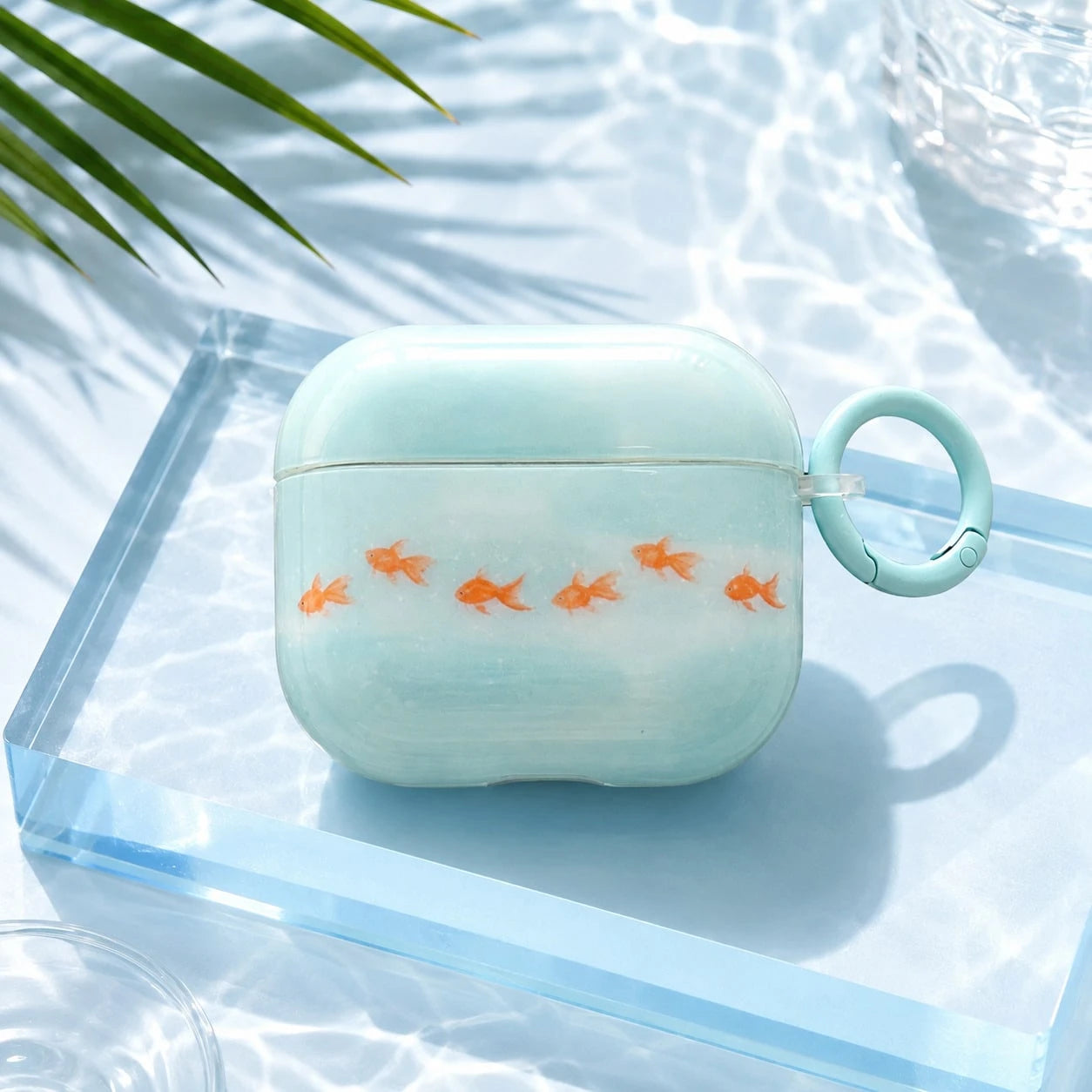 3 Styles Summer Goldfish Earphone Case Compatible With AirPods Case 2/3/4/Pro/Pro2/Pro3, With Ring Shockproof Earphone Case, Gift, Fashion Accessory, Birthday Gift For Men And Women, Holiday Gift