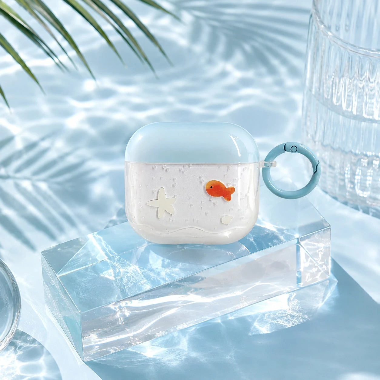 3 Styles Summer Goldfish Earphone Case Compatible With AirPods Case 2/3/4/Pro/Pro2/Pro3, With Ring Shockproof Earphone Case, Gift, Fashion Accessory, Birthday Gift For Men And Women, Holiday Gift