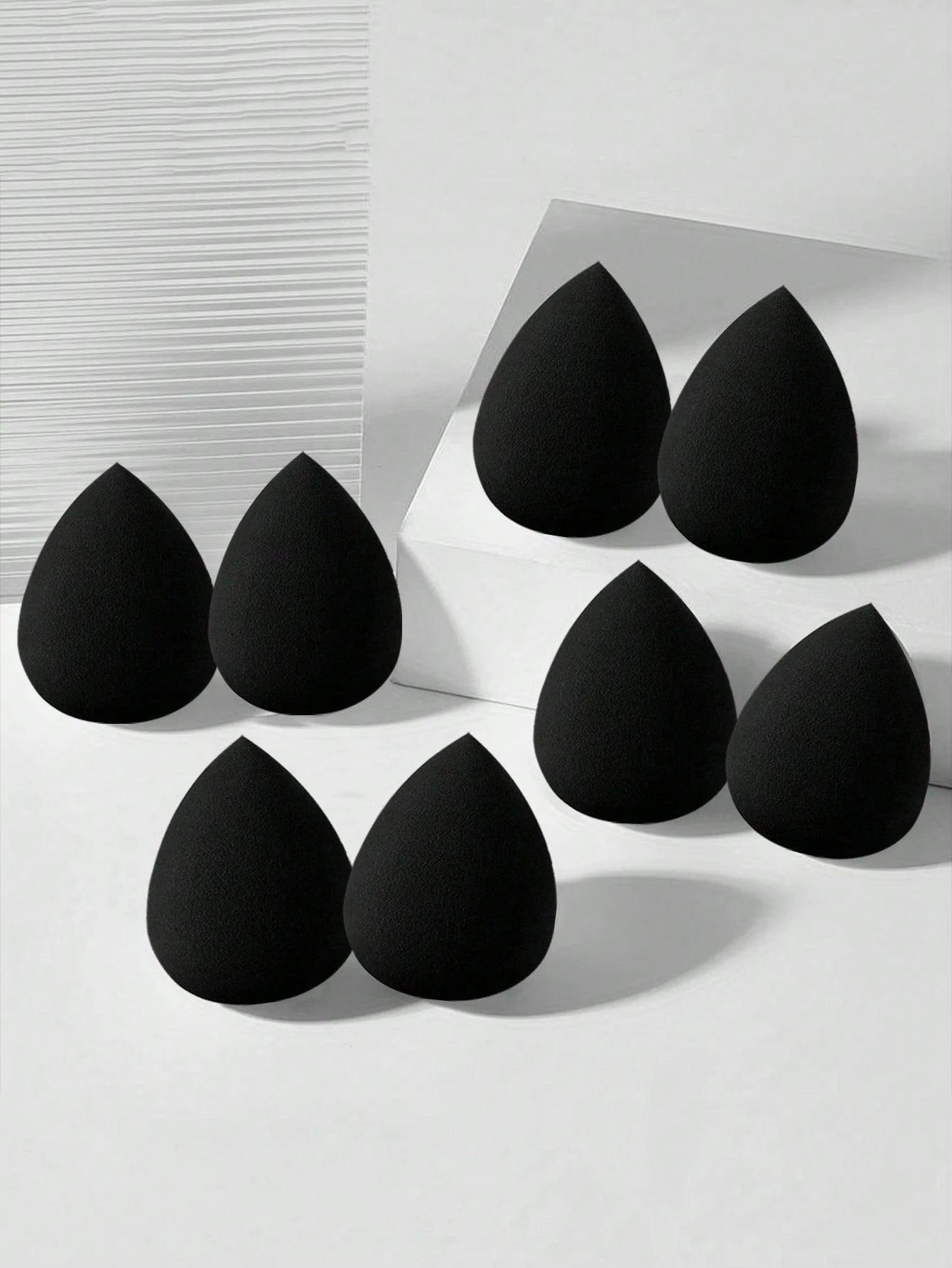 30/20/15/10/8//6/5/3/2pcs Multi-Functional Black Makeup Sponges, Liquid/Cream/Powder Seamless Smooth Makeup Sponges, Water Drop Shaped Makeup Sponges, Dry And Wet Use Makeup Tools, Multi-Functional Ma