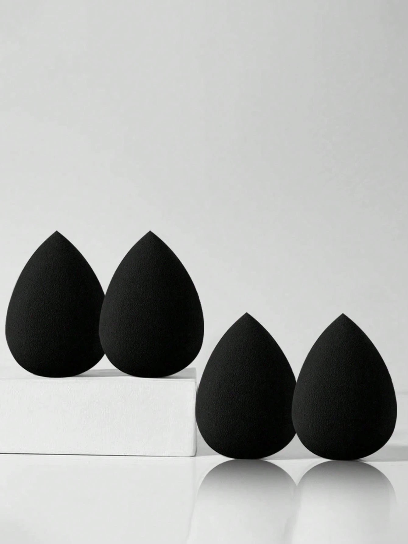 30/20/15/10/8//6/5/3/2pcs Multi-Functional Black Makeup Sponges, Liquid/Cream/Powder Seamless Smooth Makeup Sponges, Water Drop Shaped Makeup Sponges, Dry And Wet Use Makeup Tools, Multi-Functional Ma
