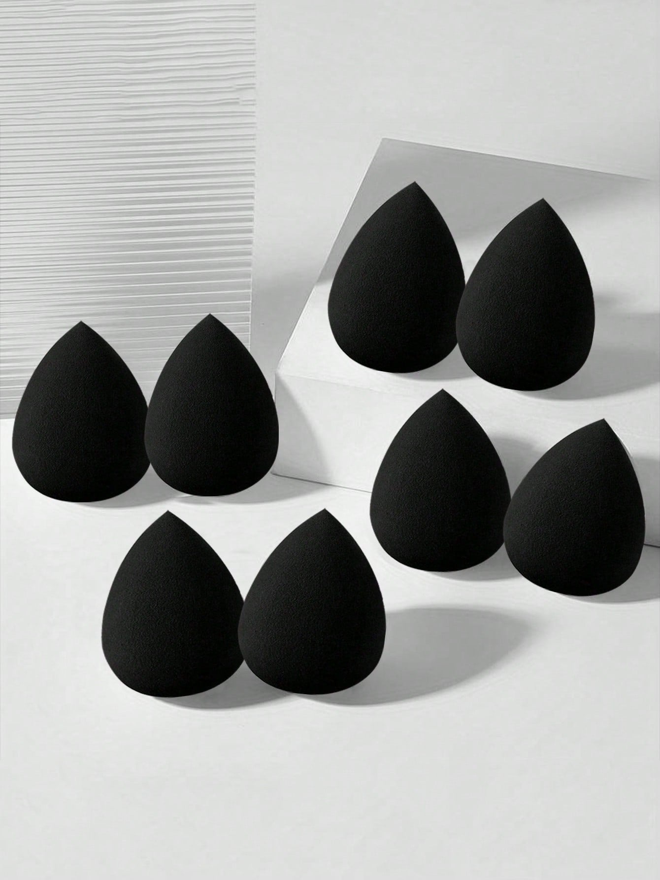 30/20/15/10/8//6/5/3/2pcs Multi-Functional Black Makeup Sponges, Liquid/Cream/Powder Seamless Smooth Makeup Sponges, Water Drop Shaped Makeup Sponges, Dry And Wet Use Makeup Tools, Multi-Functional Ma