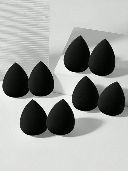 30/20/15/10/8//6/5/3/2pcs Multi-Functional Black Makeup Sponges, Liquid/Cream/Powder Seamless Smooth Makeup Sponges, Water Drop Shaped Makeup Sponges, Dry And Wet Use Makeup Tools, Multi-Functional Ma