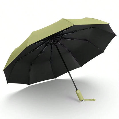 30 Bones Windproof Strong Reinforced Automatic Folding Umbrella For Men And Women, Large Buckle Handle Wind And Water Resistant 1PC Summer Cooling,Beach,Travel