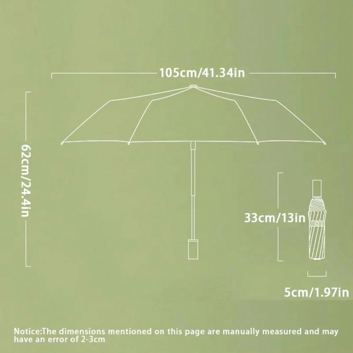 30 Bones Windproof Strong Reinforced Automatic Folding Umbrella For Men And Women, Large Buckle Handle Wind And Water Resistant 1PC Summer Cooling,Beach,Travel