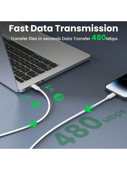 30W USB-C Fast Charging Adapter With 3.3FT/100cm Long Charging Cable Data Line USB-C To Type-C Charging Set, Compatible With IPhone 17 16 15 Pro Max Plus,// Charging Set