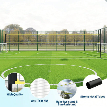 32 FT Volleyball Practice Net With Ball Return- Adjustable Height Training Net For Serving & Spiking, Portable Set With Carry Bag For Backyard & Beach