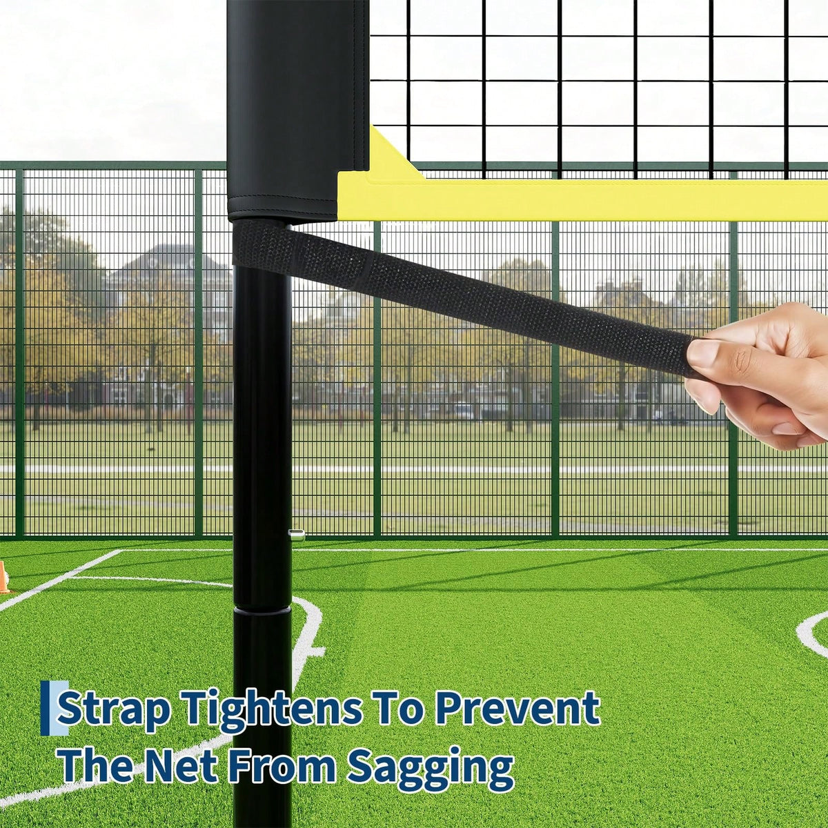 32 FT Volleyball Practice Net With Ball Return- Adjustable Height Training Net For Serving & Spiking, Portable Set With Carry Bag For Backyard & Beach