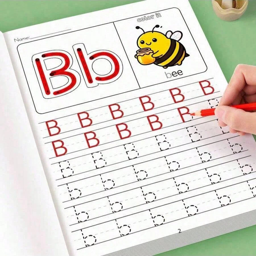 32-Page Toddler Alphabet Tracing Workbook- With Fun Visual Aids (Apples, Etc.), Easy Learning To Write, Perfect Educational Gift For Early Literacy And Fine Motor Skills