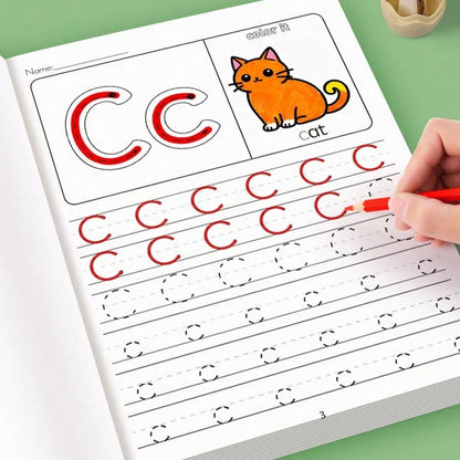 32-Page Toddler Alphabet Tracing Workbook- With Fun Visual Aids (Apples, Etc.), Easy Learning To Write, Perfect Educational Gift For Early Literacy And Fine Motor Skills