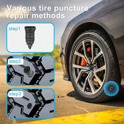 36 Pcs Tire Repair Rubber Studs, Spiral Screw Plugs Quick Repair Tool Kit For Motorcycle Truck Tractor DIY Flat Tire Repair