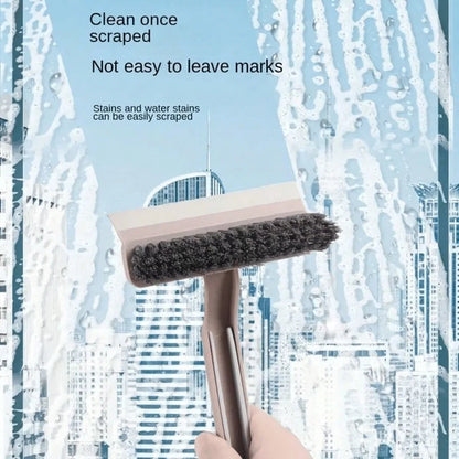 360° Rotatable Multifunctional Grout Cleaning Brush, 4 In 1 Tile Scrub Brush With Stiff Bristles & Squeegee, No Power Needed Crevice Cleaner For Bathroom Tile, Kitchen Floor, Window Groove, Toilet, Ca