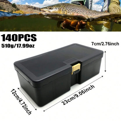 369/366/140/137pcs Fishing Tackle Set, Includes Fishing Lures And Tools, With Clips, Pliers, Sinkers, Fishing Line, Gloves, Storage Box, Suitable For Saltwater And Freshwater