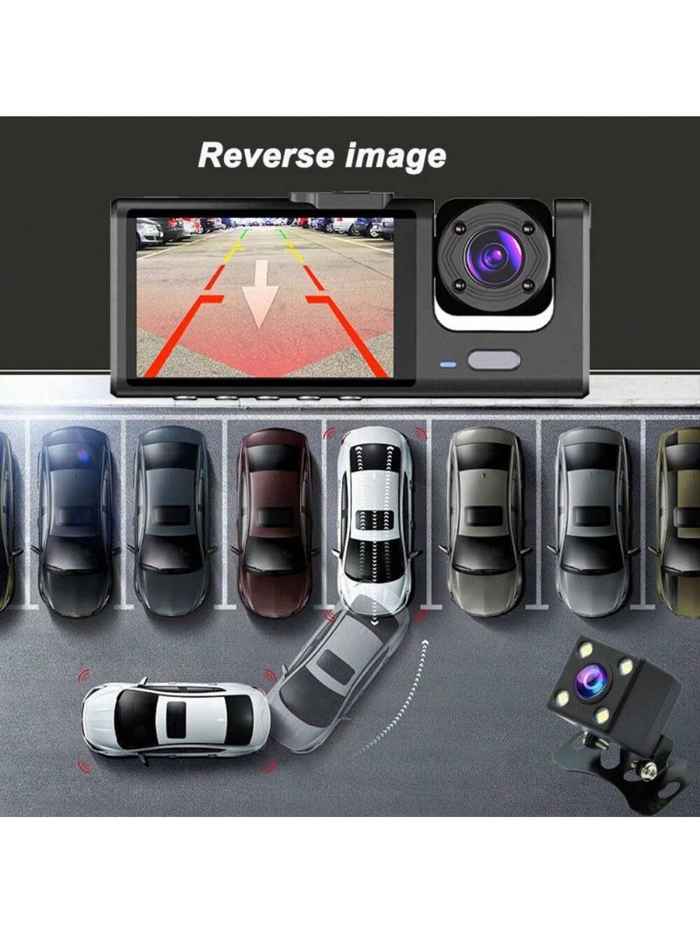 3Channel Dash Cam For Car WIFI APP Video Recorder 1080P Dashcam Car DVR Front And Rear View Camera Night Vision Car Accessory