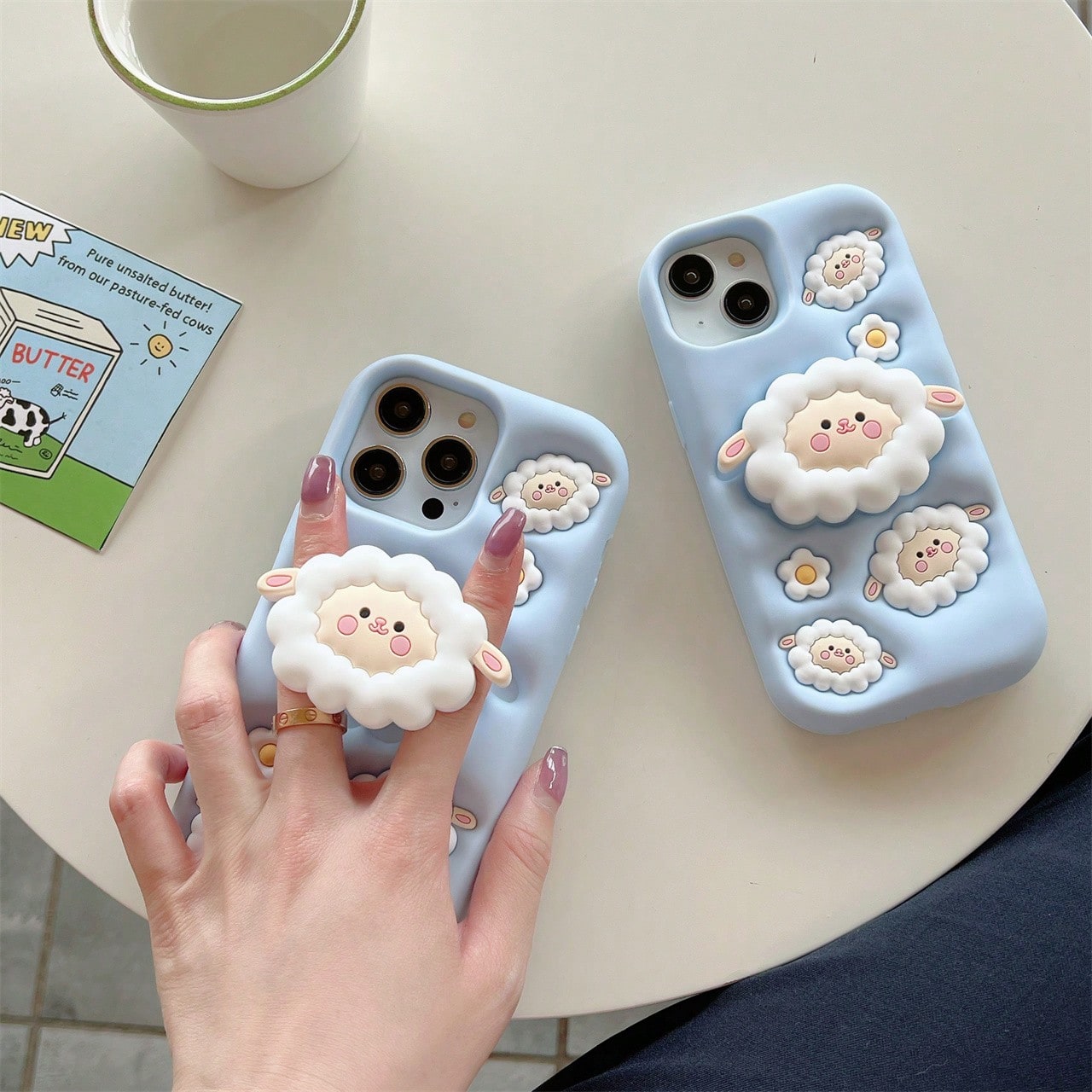 3D Cute 3D Clover Phone Case, Cartoon Integrated Stand Suitable For IPhone 15/17 Air/17, Full Coverage Protective Cover For Apple 13/14 Pro Max, Korean Ins Style Creative Soft Silicone 16 Pro New Mode