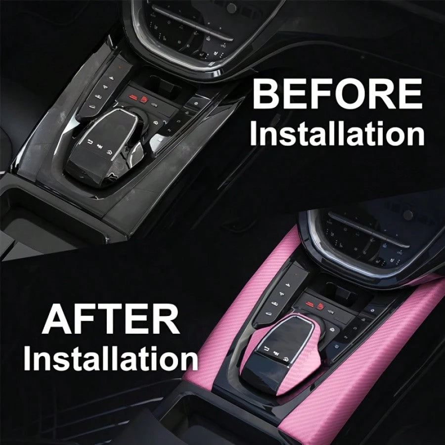 3D Pink Carbon Fiber Vinyl Wrap Roll, With Air Release Technology- Self-Adhesive Car Sticker, Suitable For Exterior And Interior Vehicle, Fits Most Vehicles, Durable And Easy To Apply, Vehicle Custom