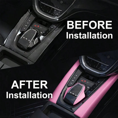 3D Pink Carbon Fiber Vinyl Wrap Roll, With Air Release Technology- Self-Adhesive Car Sticker, Suitable For Exterior And Interior Vehicle, Fits Most Vehicles, Durable And Easy To Apply, Vehicle Custom