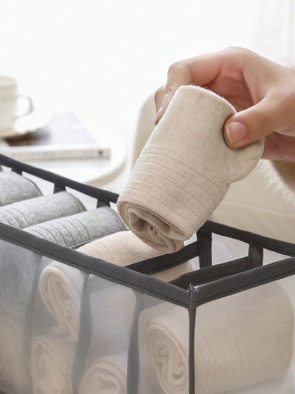 3pcs/5pcs Black Underwear Storage Bags, Drawer Style Storage Boxes, Suitable For Storing Socks And Other Items, Can Also Be Used As Summer/Autumn Decor, Holiday Decor, Room Decor, Home Decor Or Bedroo