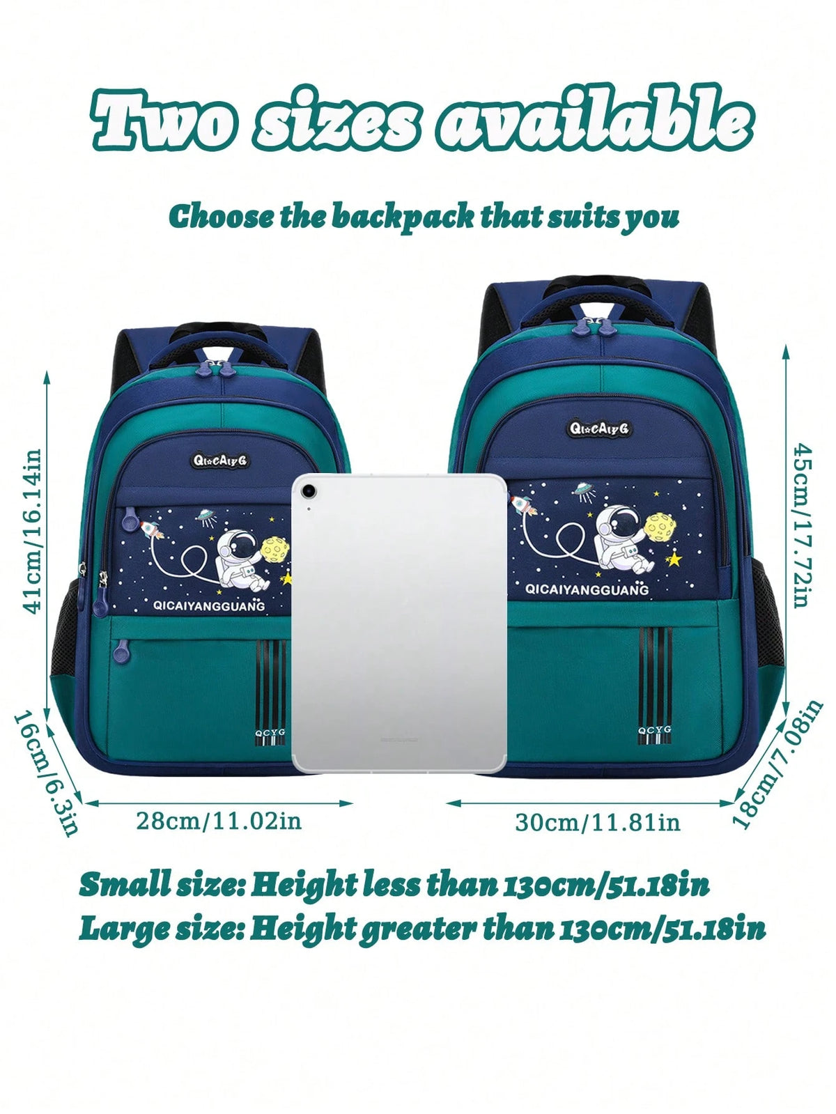 3PCS Astronaut Kids Backpack Lunch Box Bag Pencil Case, Lightweight Boy's Schoolbag, Back-To-School Essentials, Fit For 6-14 Years Old Students