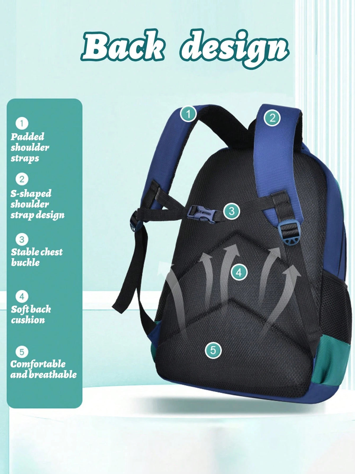 3PCS Astronaut Kids Backpack Lunch Box Bag Pencil Case, Lightweight Boy's Schoolbag, Back-To-School Essentials, Fit For 6-14 Years Old Students