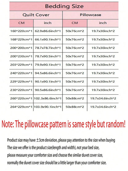 3Pcs Boho Pumpkin Floral Leaf Duvet Cover Pillow Cover Pattern Is Random Duvet Cover Set (1 Duvet Cover + 2 Pillowcase Without Pillow Insert), Bedding Set, Soft Warm And Cozy Bedding Set For Bedroom