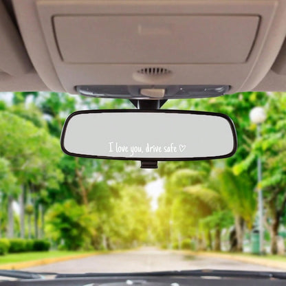 3pcs Colorful (Pink+Black+White) I Love You Drive Car Mirror Sticker, Girly Car Rearview Mirror Decorative Sticker,Car Accessories For Women,Vinyl Decal| Removable Vinyl Car Decals For Girls, Heart