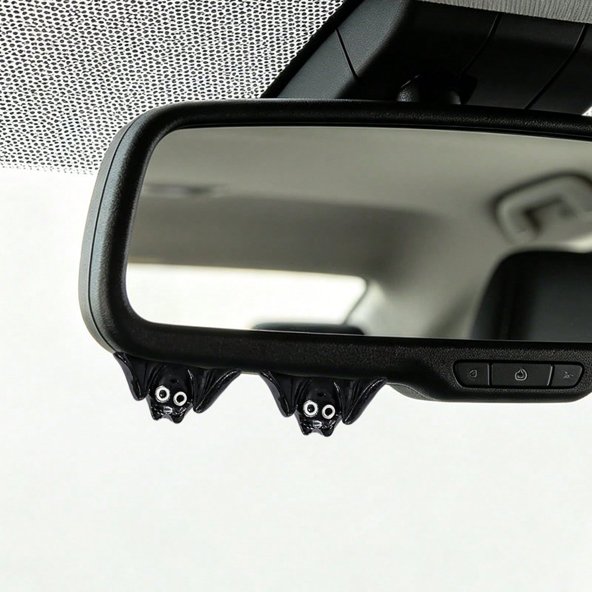 3pcs Cool Bat Car Rearview Mirror Decor, Cute Bat Dashboard Ornament, Halloween Car Interior Decoration, Bat Lover Gift, Mini Car Ornament
