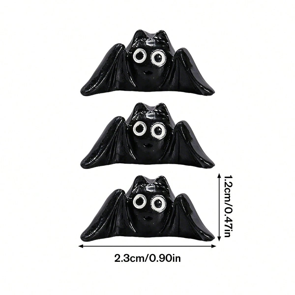 3pcs Cool Bat Car Rearview Mirror Decor, Cute Bat Dashboard Ornament, Halloween Car Interior Decoration, Bat Lover Gift, Mini Car Ornament