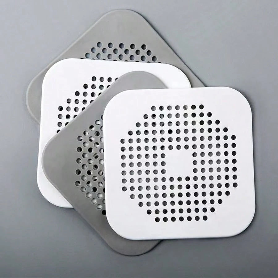 3pcs Drain Stopper With Suction Cup, Hair Catcher Filter For Kitchen And Bathroom To Prevent Clogging