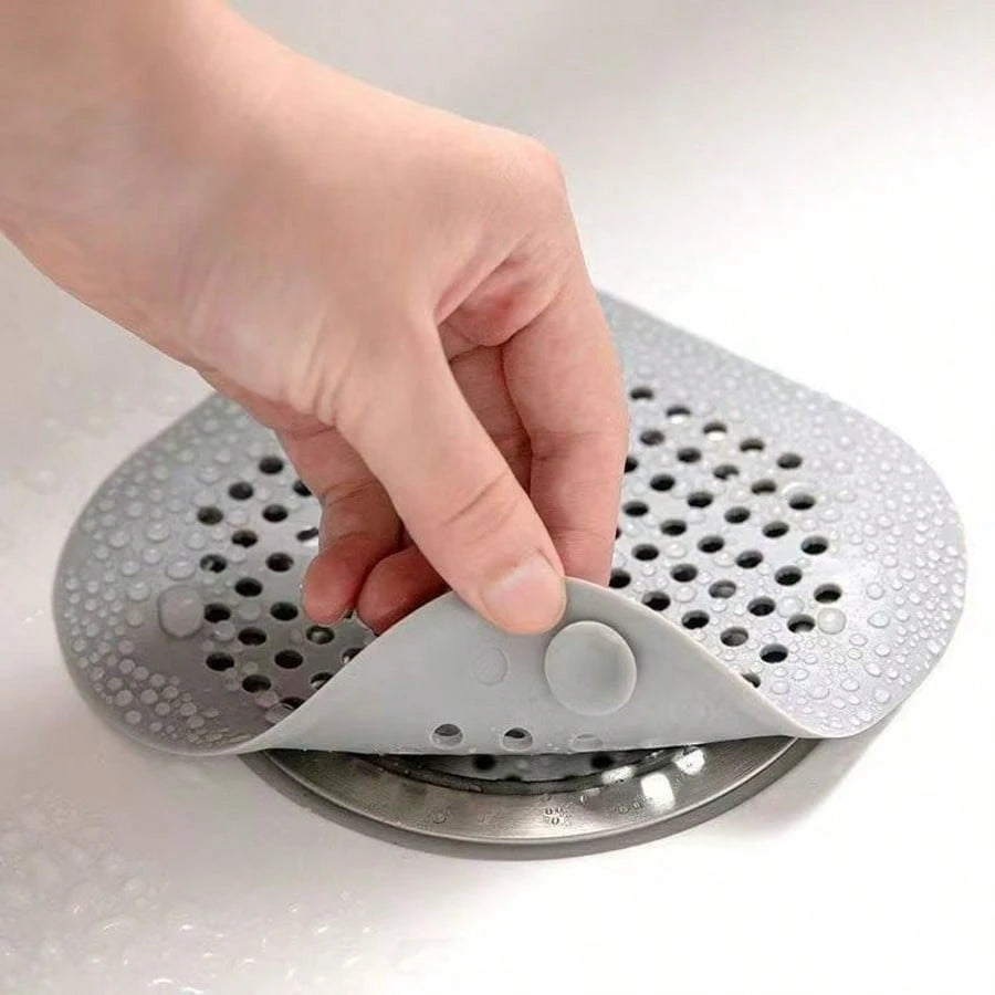 3pcs Drain Stopper With Suction Cup, Hair Catcher Filter For Kitchen And Bathroom To Prevent Clogging