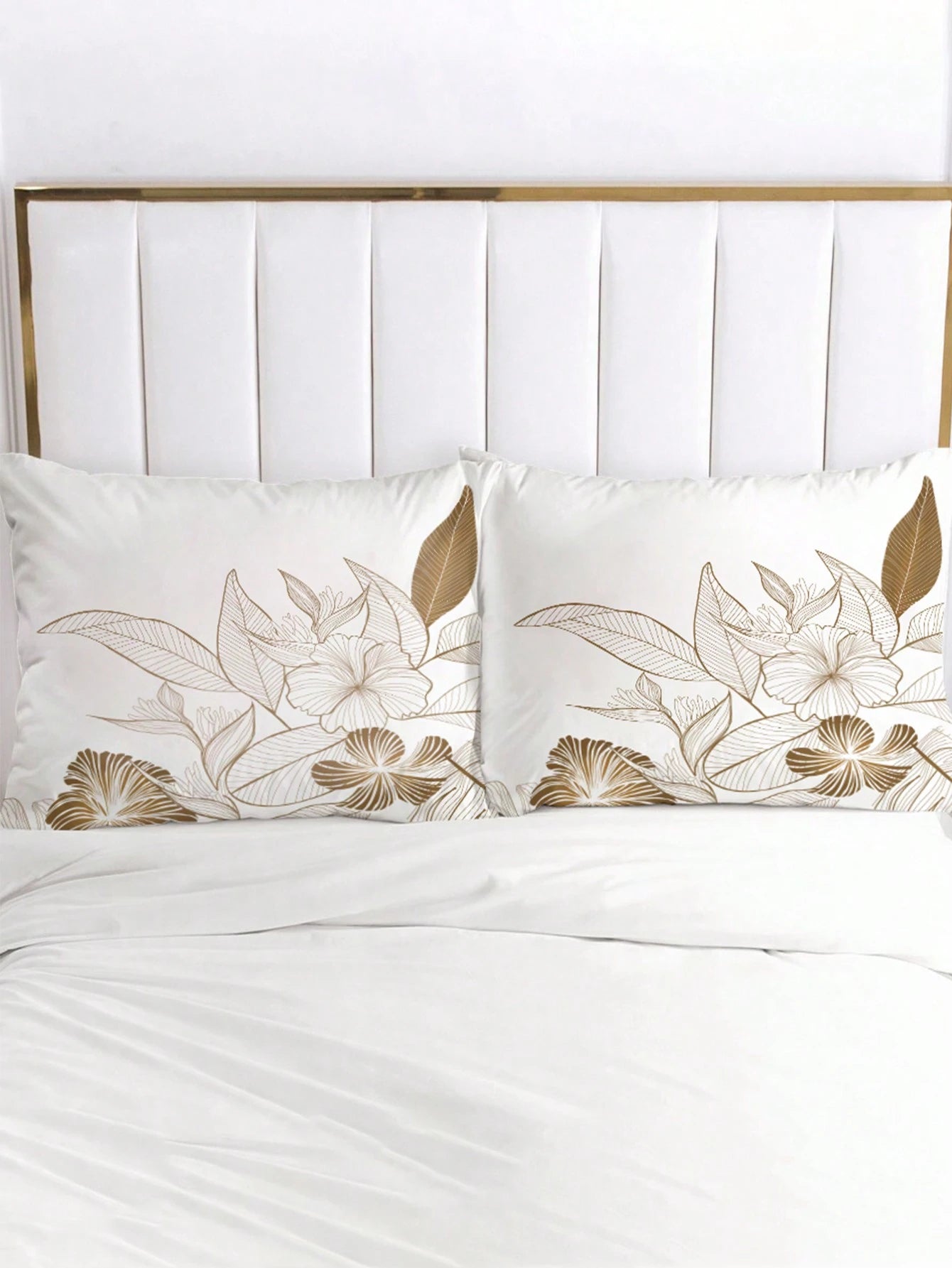 3pcs Elegant Floral Print Duvet Cover Set (1 Duvet Cover + 2 Pillow Shams, Comforter Not Included), Soft & Comfortable White Bedding Set, Suitable For Bedroom And Guest Room Decor