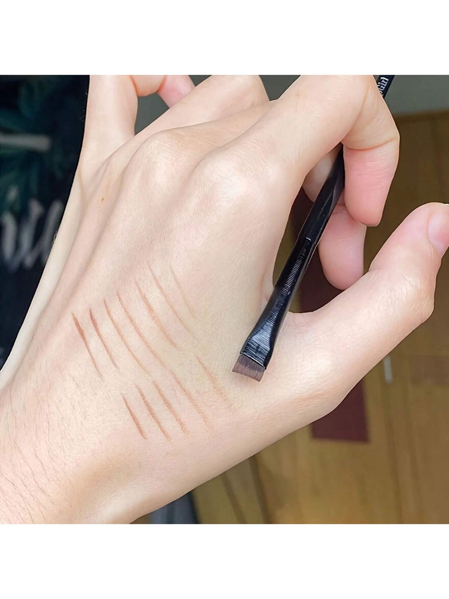 3pcs Fine Eyeliner & Eyeshadow Brushes Set, Crescent Blade Ultra-Thin Flat Angled Brush, Suitable For Silk Detail Eye Makeup Beauty Cosmetic Tool,Eyebrow Brush,Eyeshadow Brush,Spoolie,Spoolie Brush,Gi