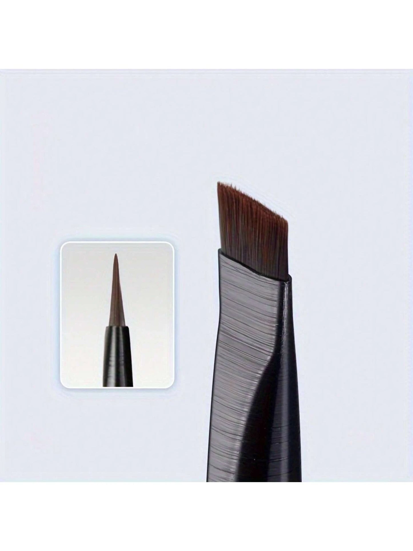 3pcs Fine Eyeliner & Eyeshadow Brushes Set, Crescent Blade Ultra-Thin Flat Angled Brush, Suitable For Silk Detail Eye Makeup Beauty Cosmetic Tool,Eyebrow Brush,Eyeshadow Brush,Spoolie,Spoolie Brush,Gi