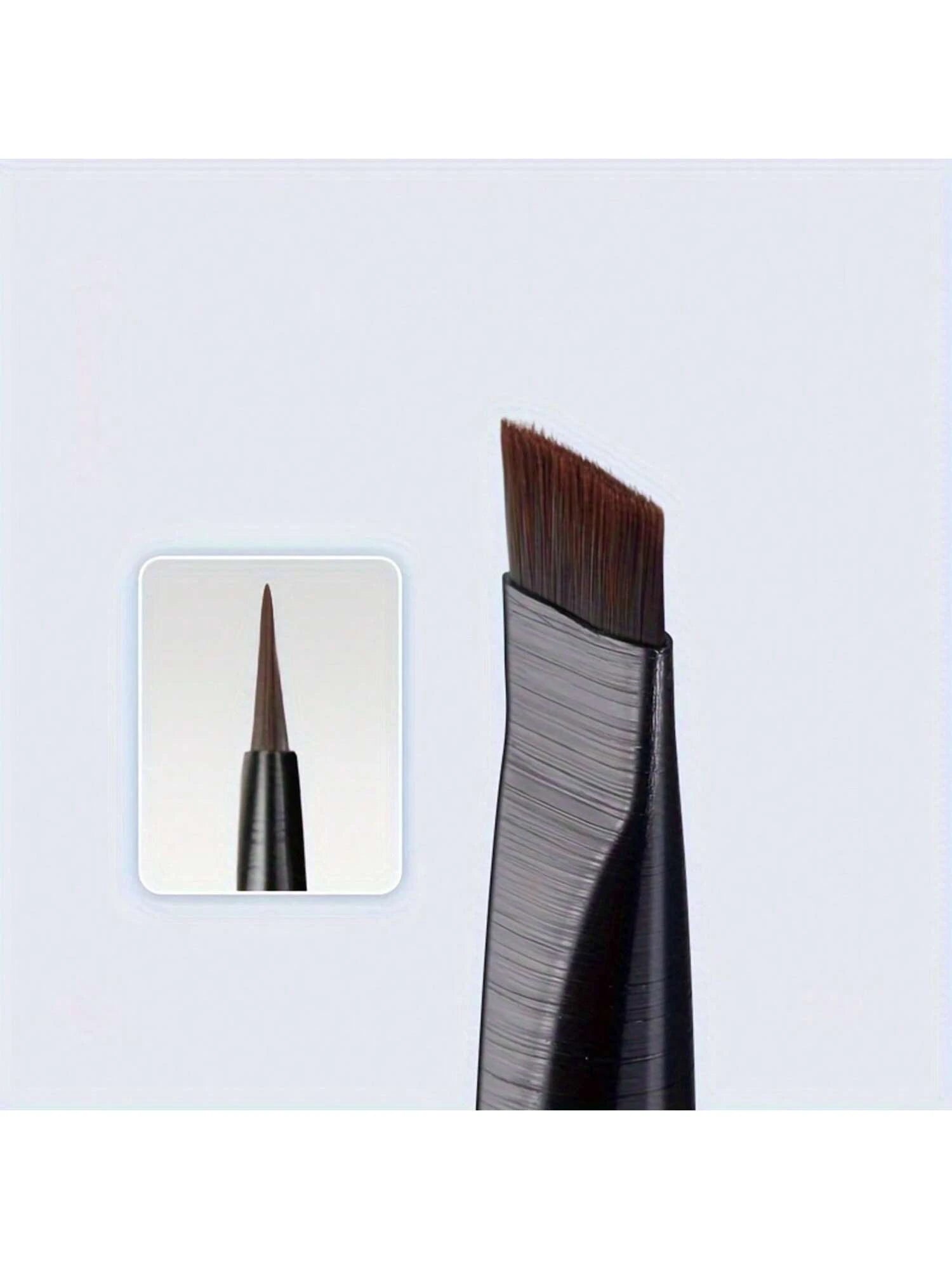 3pcs Fine Eyeliner & Eyeshadow Brushes Set, Crescent Blade Ultra-Thin Flat Angled Brush, Suitable For Silk Detail Eye Makeup Beauty Cosmetic Tool,Eyebrow Brush,Eyeshadow Brush,Spoolie,Spoolie Brush,Gi