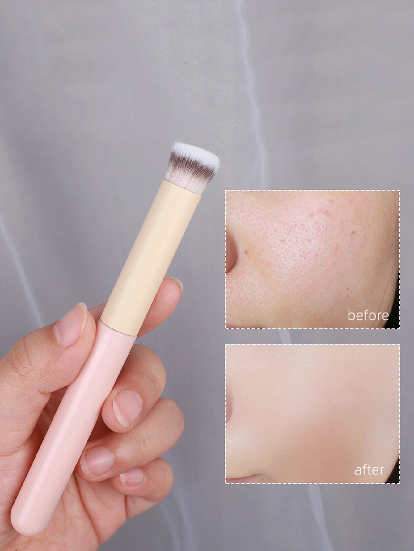 3pcs Makeup Brushes Set, Including Powder & Concealer Brush, Lip Brush, Sponge Applicator,Foundation Brush,Concealer Brush,Blush Brush,Contour Brush,Blush Brush,Bronzer Brush,Powder Brush,Foundation B
