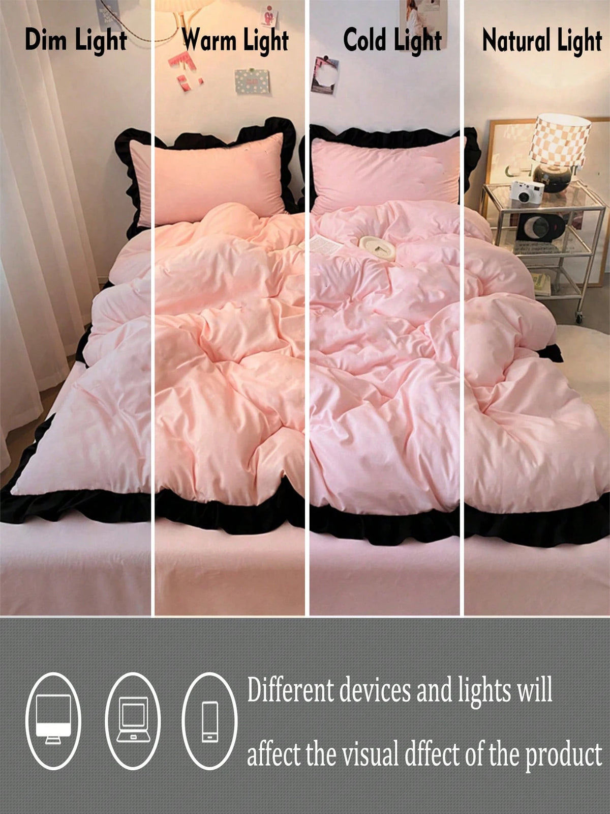 3pcs Pink Lace Bedding Set, 1 Duvet Cover And 2 Pillowcases, Dorm Bedding For Boys And Girls, Minimalist Fashion Home Decor, Soft And Comfortable Bedroom Bedding, Fashion Set, Machine Washable, No Fil