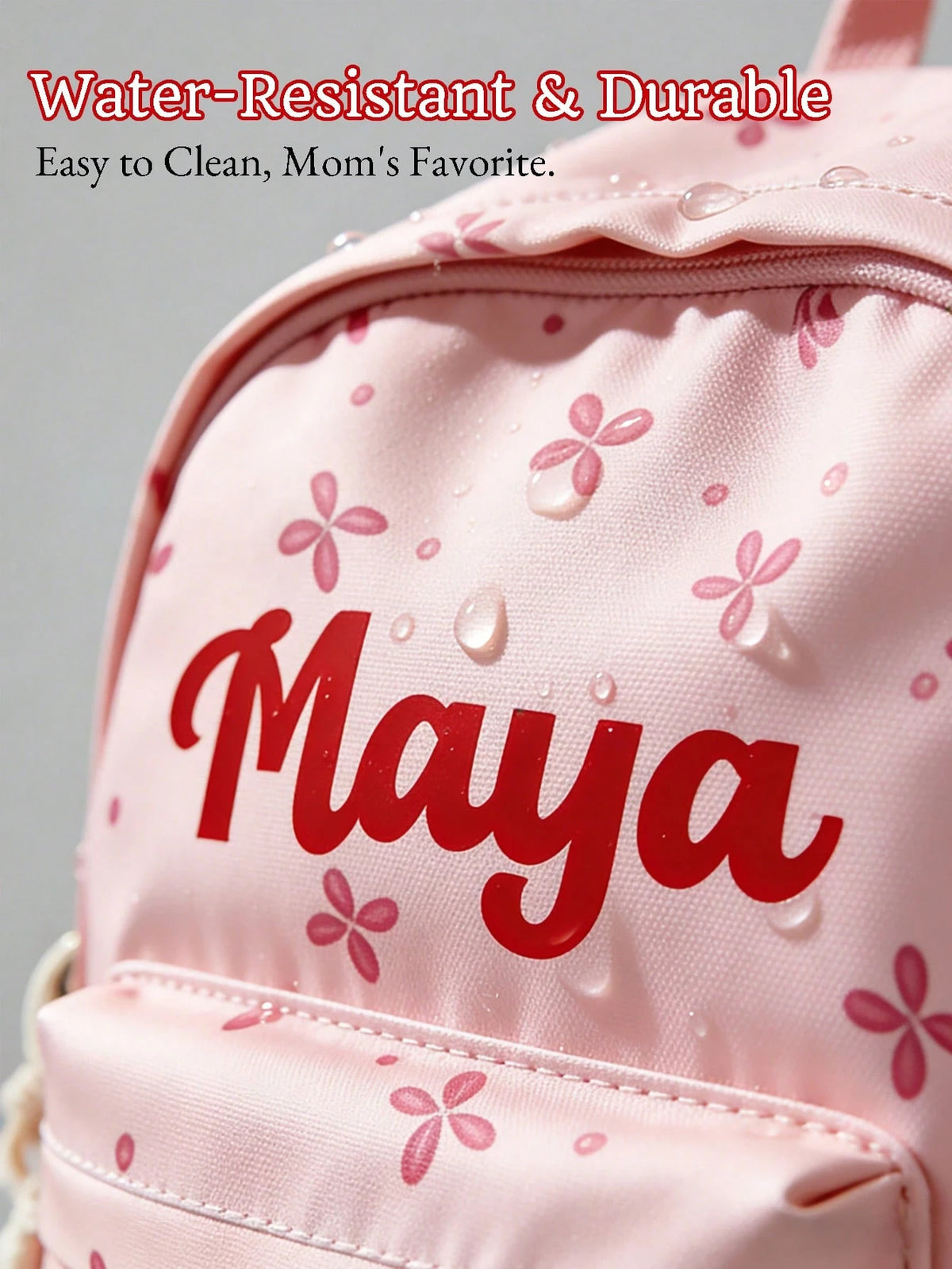 3pcs/Set Personalized Kids Backpack Set, Includes Lunch Bag & Pencil Case, Cute Bow/Clover Pattern, Waterproof Backpack For Girls, Back To School/Birthday/Graduation Gift, Gradient Print, Fits 15.6 In