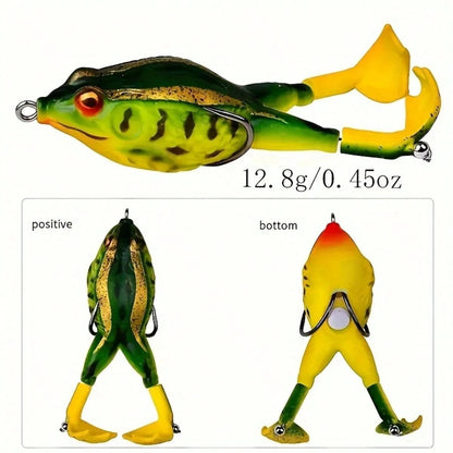 3pcs/Set Topwater Frog Duck Fishing Lures- Propeller Crankbaits With Floating Rotating Tail- Tractor Kit Accessories For Bass